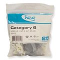 Icc Cat 6 Ez Modular Connector, White IC308428